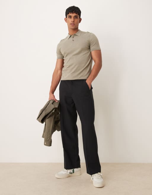 Selected - Polo color cuoio in maglia , 2 di 4