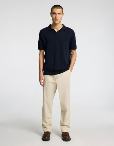 Selected - Polo en maille - Bleu capitaine - view 1