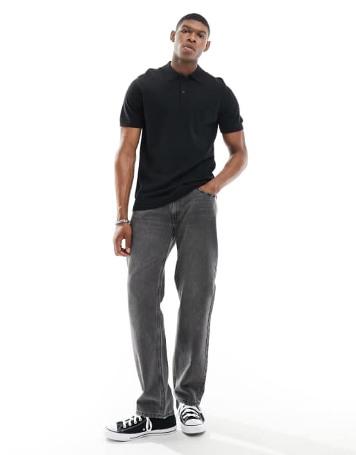 Selected - Polo en maille - Noir  , 3 de 4