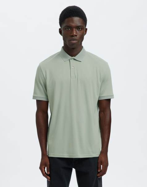 Selected - Polo -Gris aqua - view 1