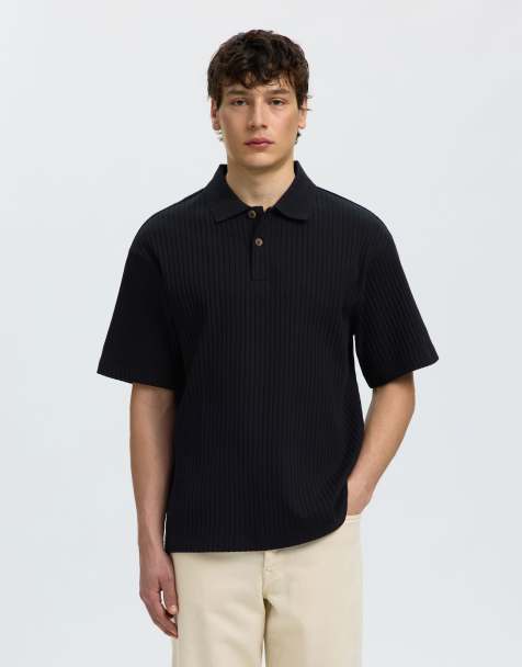 Selected Polo shirt in black - view 1