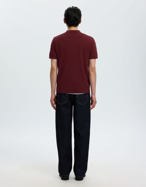 Selected Polo shirt in tawny port, 2 of 6