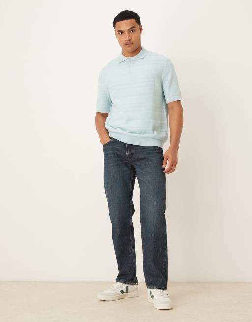 Selected - Polo vestibilità classica a maniche corte blu in maglia , 2 di 5