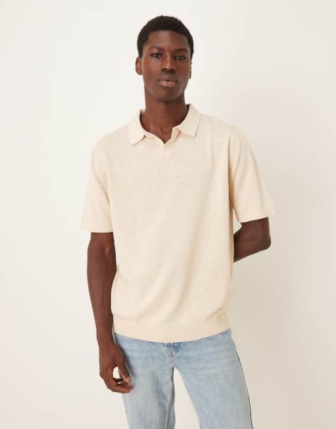 Selected – Polohemd aus Strick in Creme - view 1
