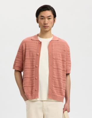 Selected Herren Strickjacken & Cardigans Orange Gr. Mittel - Bild 3