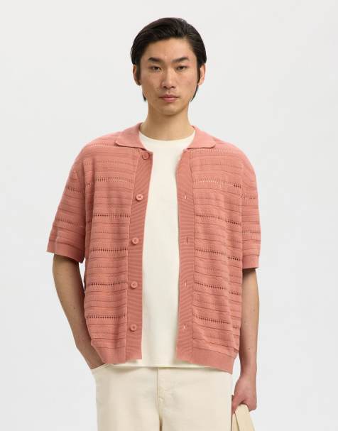 Selected – Polohemd aus Strick in Rose Dawn - view 1