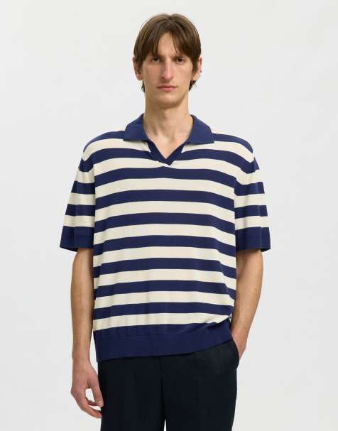 Selected - Poloshirt in blauw - view 1