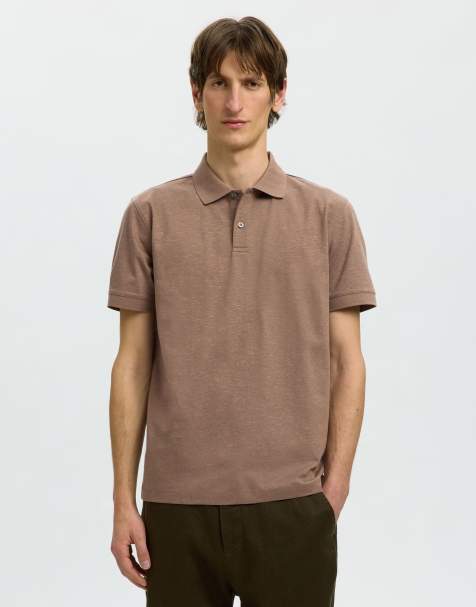 Selected - Poloshirt in chocoladebruin - view 1