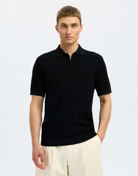 Selected - Poloshirt in zwart - view 1