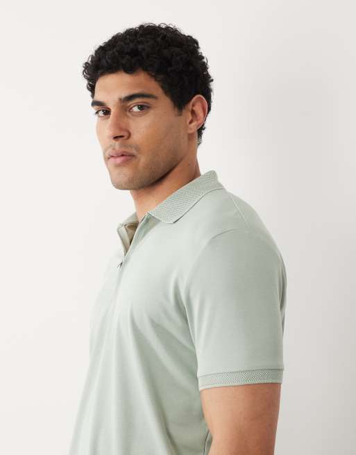 Selected - Poloshirt met korte rits in lichtgroen, 3 van 5