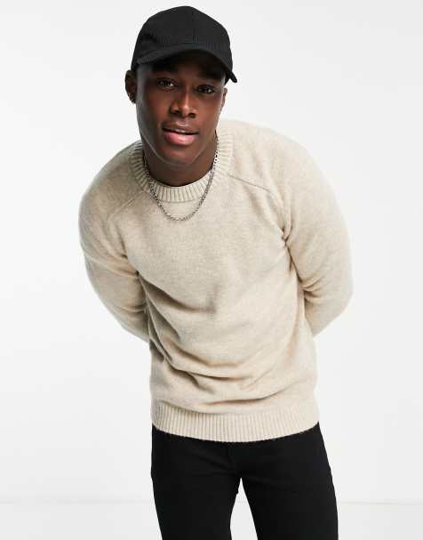 Selected – Premium – Pullover aus Lammwolle in Beige - view 1