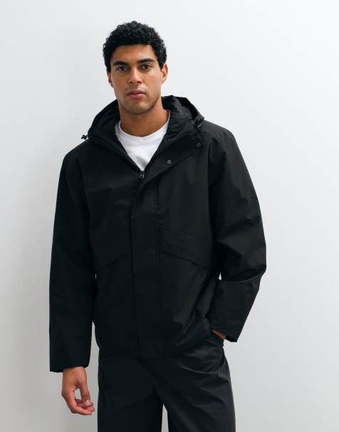 Selected Primaloft waterproof parka jacket in black - view 1