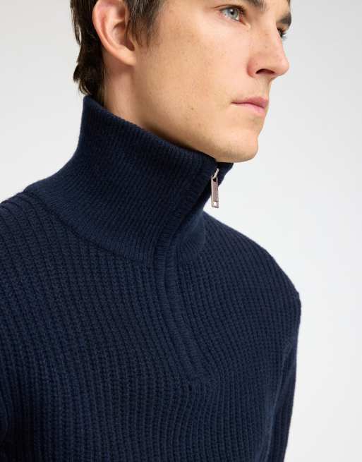 Selected - Pull à col zippé - Bleu capitaine, 3 de 5
