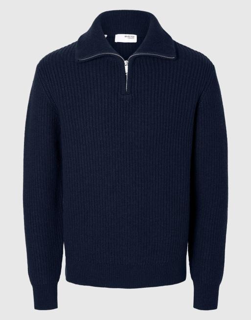 Selected - Pull à col zippé - Bleu capitaine, 5 de 5