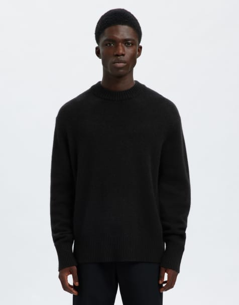 Selected - Pull à enfiler en maille - Noir - view 1