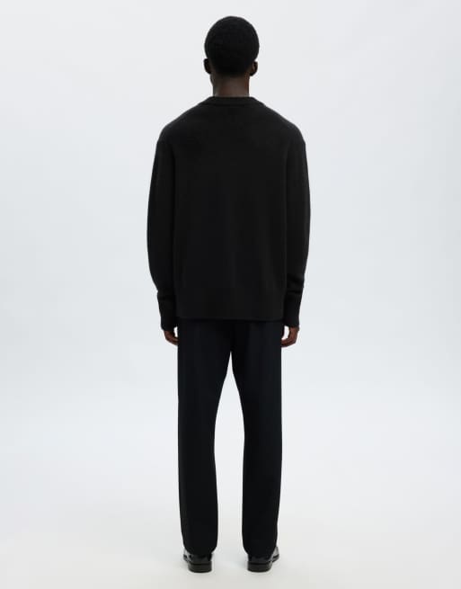 Selected - Pull à enfiler en maille - Noir, 2 de 5