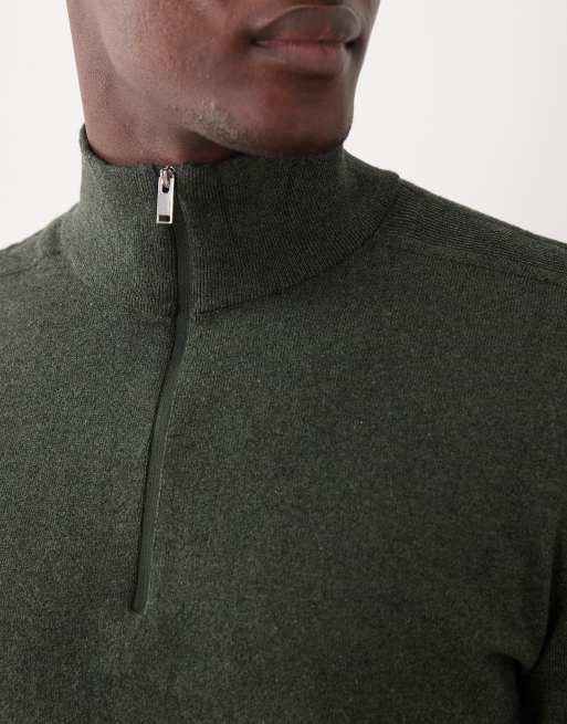 Selected - Pull avec col zippé - Vert foncé, 5 de 5