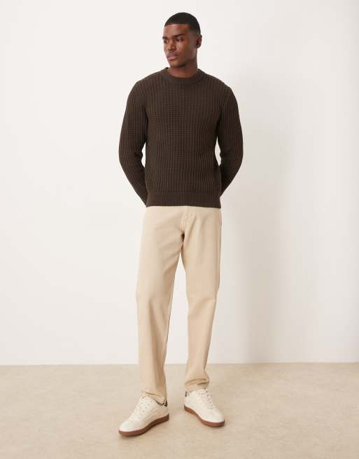 Selected - Pull coupe carrée en maille - Marron, 2 de 5