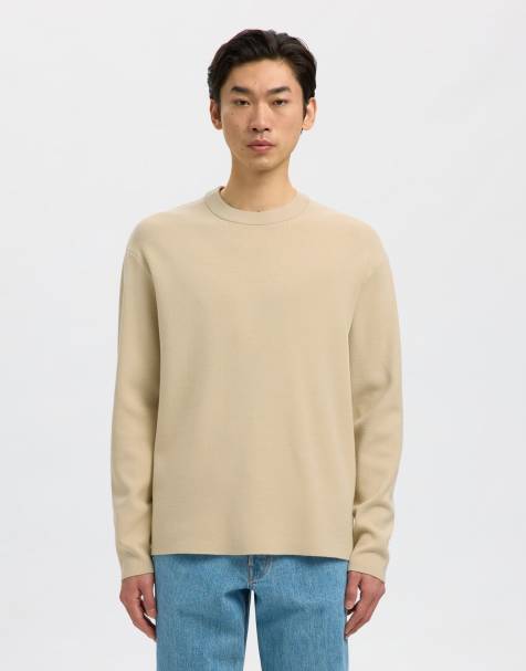 Selected - Pull - Grège - view 1