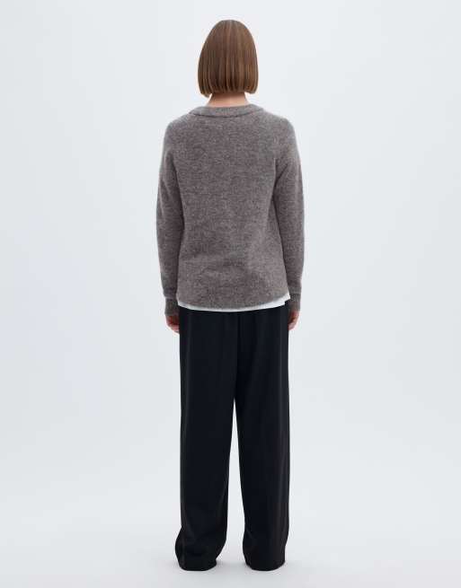 Selected pull gris moyen chiné, 2 de 7