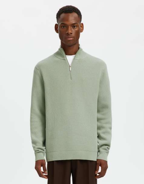 Selected – Pullover in kräftigem Flechtengrün - view 1