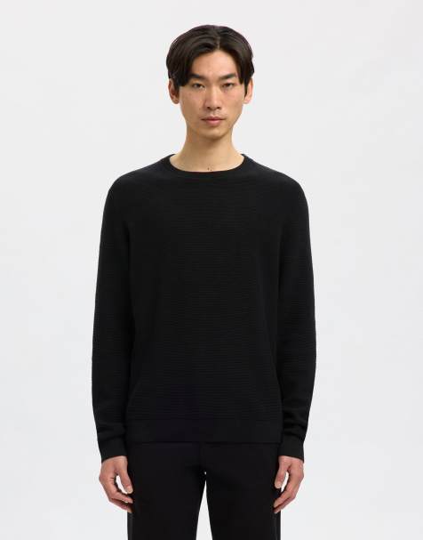 Selected – Pullover in Schwarz mit Rundhalsausschnitt - view 1