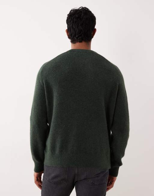 Selected - Rechte trui van alpacawolmix in groen, 3 van 5