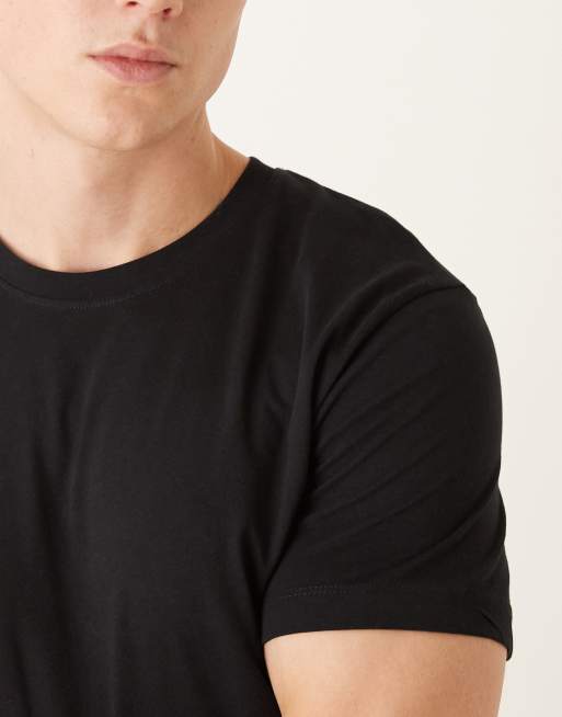 Selected regular fit 5 pack T-shirts in black & white, 5 of 5