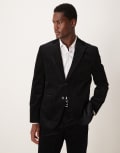 [Selected] Selected regular fit blazer in black cord 50 Black