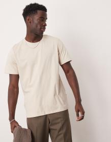 ASOS DESIGN relaxed fluffy knit crew neck sweater in sage