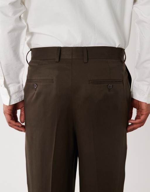 Selected regular suit pants in brown, 5 of 5