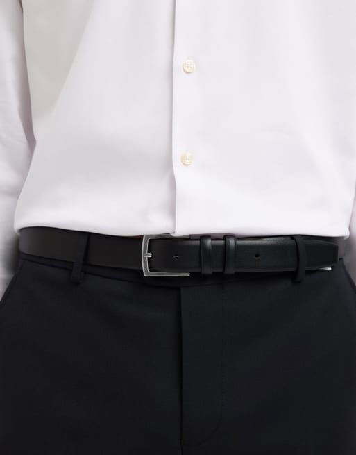 Selected - Riem van 100% leer in zwart, 2 van 3