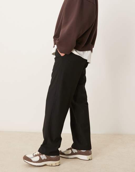 Selected Robert loose fit pants in black , 2 of 5