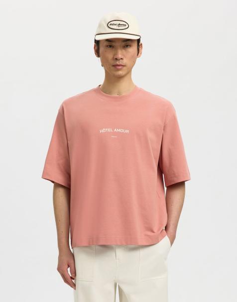 Selected – Różowy T-shirt - view 1