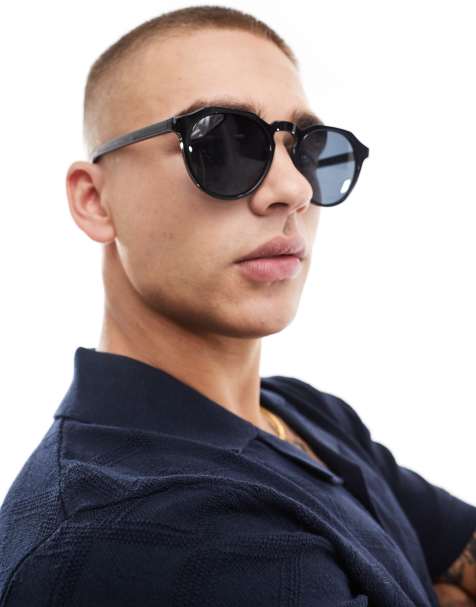 Selected – Runde Sonnenbrille in Schwarz - view 1