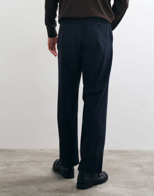 Selected set relaxed fit pants in navy, 5 of 5