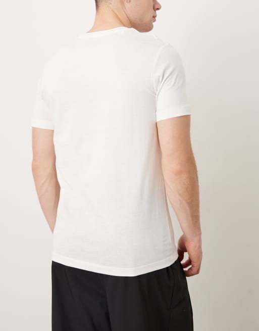 Selected - Set van 5 regular-fit T-shirts van 100% katoen in wit, 4 van 5