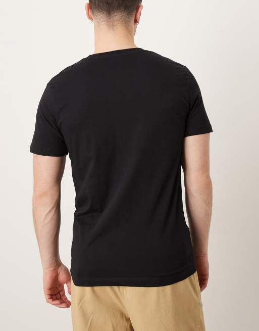 Selected - Set van 5 T-shirts met normale pasvorm in zwart, 4 van 5