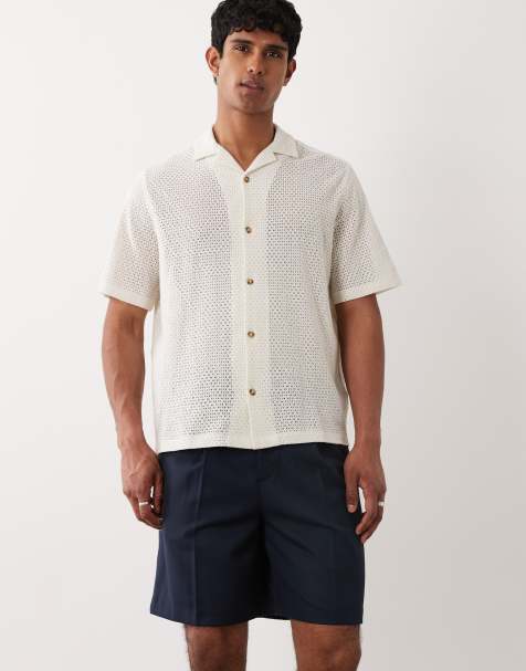 Selected - Short en laine mélangée - Bleu marine - view 1