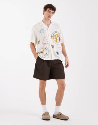 Selected - Short en laine mélangée - Marron-Brown