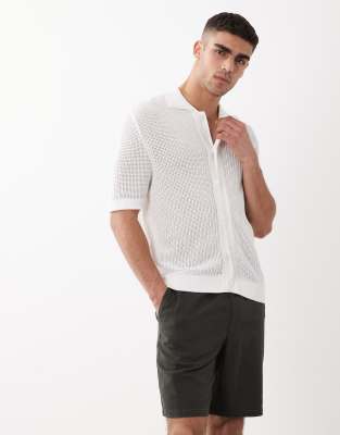 Selected - Short en lin mélangé - Marron
