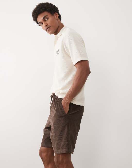 Selected - Short en velours côtelé à cordon de serrage - Marron, 3 de 5
