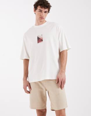 Shorts aus Leinenmix in Beige-Brown Brown S
