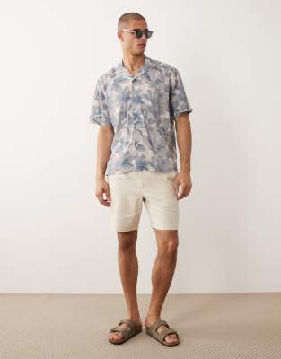 Shorts aus Leinenmix in Cremeweiß Weiß XS