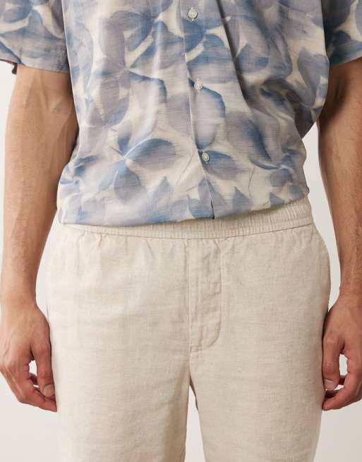 Selected - Shorts van linnenmix in crème, 4 van 5