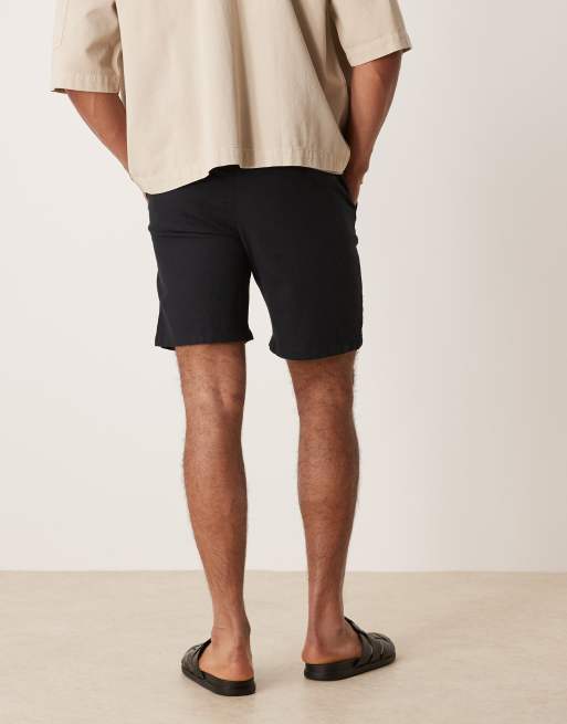 Selected - Shorts van linnenmix in zwart , 4 van 5