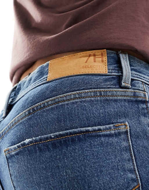 Selected slim fit jeans in mid wash  , 2 of 5