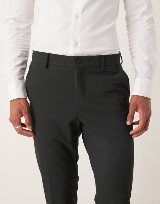Selected slim fit suit pants in dark green , 4 of 5