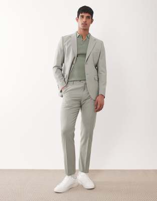 Selected Slim Fit Suit Pants In Gray