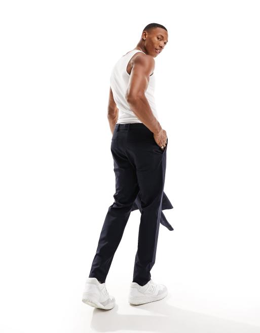Selected slim fit suit pants in navy , 3 of 5